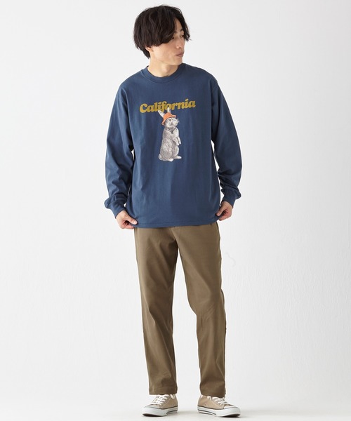 KRIFF MAYER（クリフメイヤー）の「RUUUコラボロンT(CAL)（Tシャツ/カットソー・メンズ・オフホワイト/ピンク/ネイビー/チャコール・X-LARGE/LARGE/MEDIUM）」の7枚目の写真