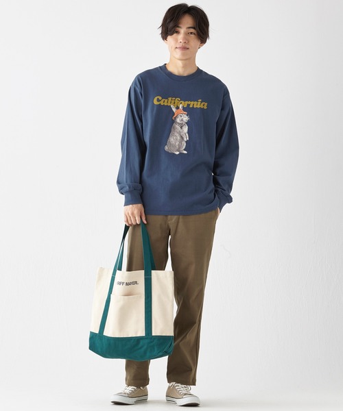 KRIFF MAYER（クリフメイヤー）の「RUUUコラボロンT(CAL)（Tシャツ/カットソー・メンズ・オフホワイト/ピンク/ネイビー/チャコール・X-LARGE/LARGE/MEDIUM）」の10枚目の写真