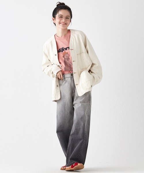 KRIFF MAYER（クリフメイヤー）の「RUUUコラボロンT(CAL)（Tシャツ/カットソー・メンズ・オフホワイト/ピンク/ネイビー/チャコール・X-LARGE/LARGE/MEDIUM）」の15枚目の写真
