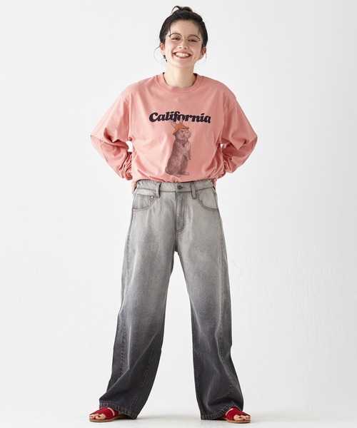 KRIFF MAYER（クリフメイヤー）の「RUUUコラボロンT(CAL)（Tシャツ/カットソー・メンズ・オフホワイト/ピンク/ネイビー/チャコール・X-LARGE/LARGE/MEDIUM）」の17枚目の写真
