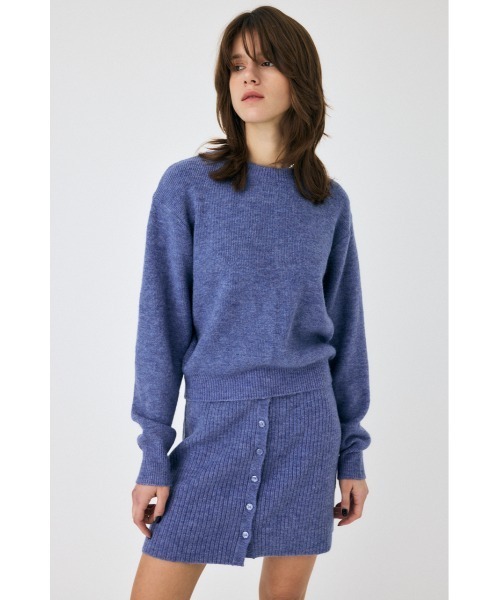 MOUSSY（マウジー）の「MULTIWAY ニットセットアップ（アンサンブル・レディース・アイボリー/ブルー/グレー・1/2）」の8枚目の写真