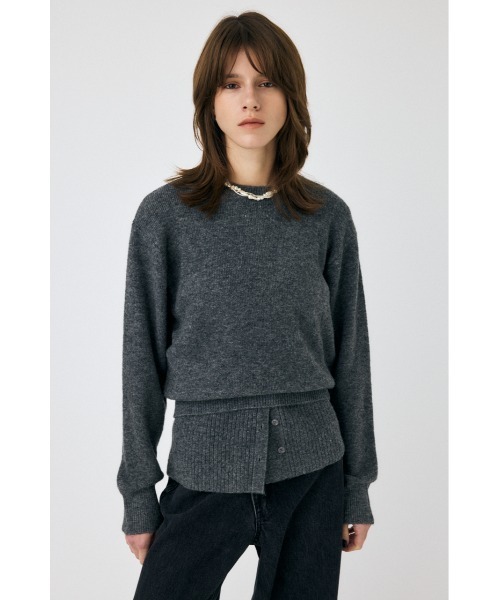MOUSSY（マウジー）の「MULTIWAY ニットセットアップ（アンサンブル・レディース・アイボリー/ブルー/グレー・1/2）」の18枚目の写真