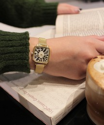 KOMONO. | 【限定ギフトセット】「KOMONO / コモノ」KATE ケイト フラワー レザーベルトSET ゴールド/シルバー(アナログ腕時計)