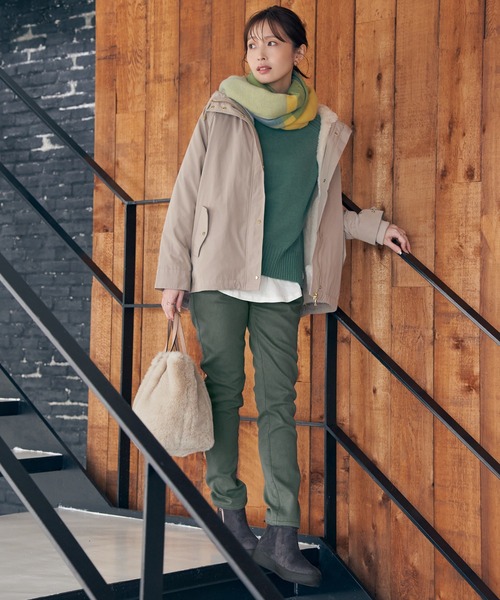 ikka（イッカ）の「サイドスリットニットプルオーバー（ニット/セーター・レディース・チャコールグレー/ブルー/ベージュ/グリーン/ピンク・M/L/S）」の10枚目の写真