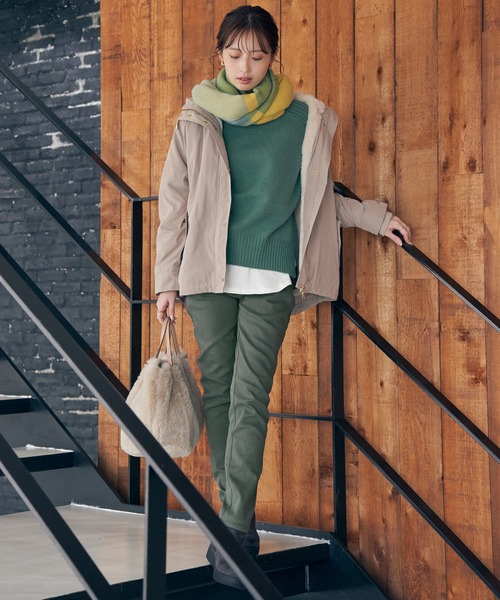 ikka（イッカ）の「サイドスリットニットプルオーバー（ニット/セーター・レディース・チャコールグレー/ブルー/ベージュ/グリーン/ピンク・M/L/S）」の11枚目の写真