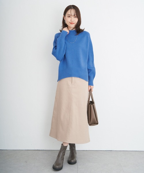 ikka（イッカ）の「サイドスリットニットプルオーバー（ニット/セーター・レディース・チャコールグレー/ブルー/ベージュ/グリーン/ピンク・M/L/S）」の19枚目の写真