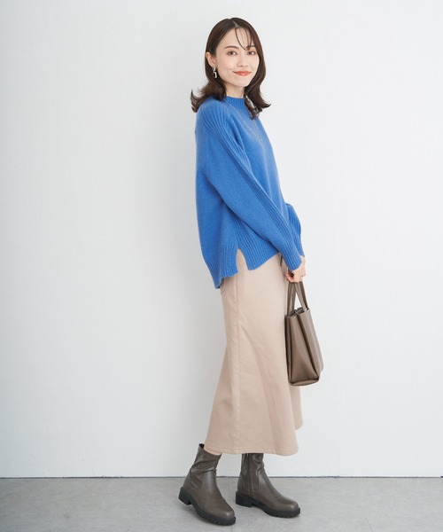 ikka（イッカ）の「サイドスリットニットプルオーバー（ニット/セーター・レディース・チャコールグレー/ブルー/ベージュ/グリーン/ピンク・M/L/S）」の20枚目の写真