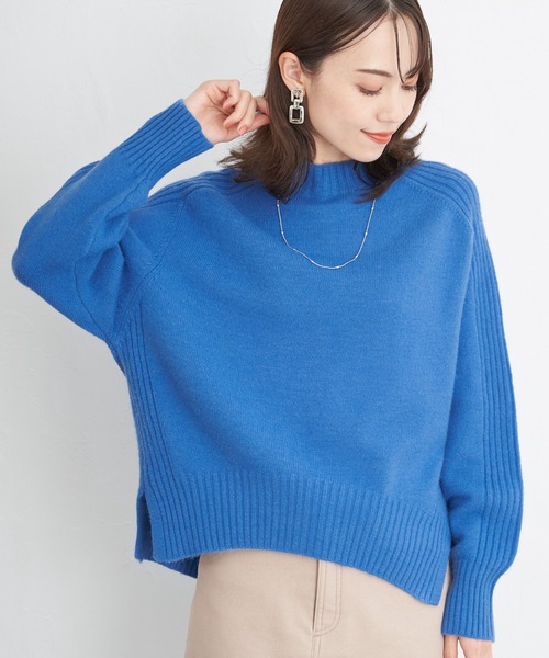 ikka（イッカ）の「サイドスリットニットプルオーバー（ニット/セーター・レディース・チャコールグレー/ブルー/ベージュ/グリーン/ピンク・M/L/S）」の21枚目の写真