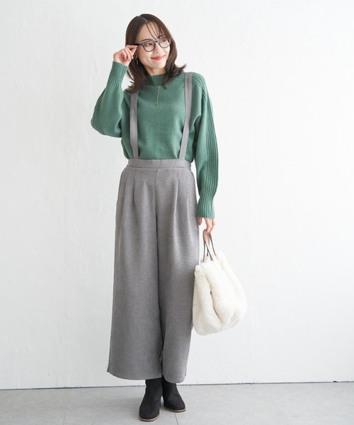 ikka（イッカ）の「サイドスリットニットプルオーバー（ニット/セーター・レディース・チャコールグレー/ブルー/ベージュ/グリーン/ピンク・M/L/S）」の16枚目の写真