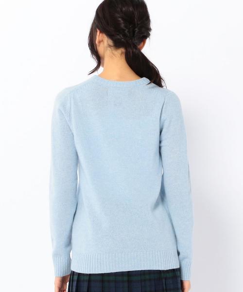 coen（コーエン）の「ラムウールクルーネックニット（ニット/セーター・レディース・ライトブルー/ダークグレー/ベージュ/オレンジ・MEDIUM/LARGE）」の17枚目の写真