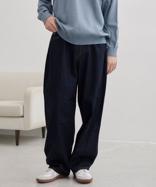 coen（コーエン）の「【C.DENIMS】リラックスカーブデニムパンツ（デニムパンツ・メンズ・ブラック/ネイビー・M/L）」の3枚目の写真