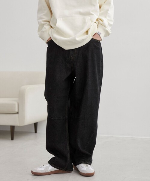 coen（コーエン）の「【C.DENIMS】リラックスカーブデニムパンツ（デニムパンツ・メンズ・ブラック/ネイビー・M/L）」の9枚目の写真