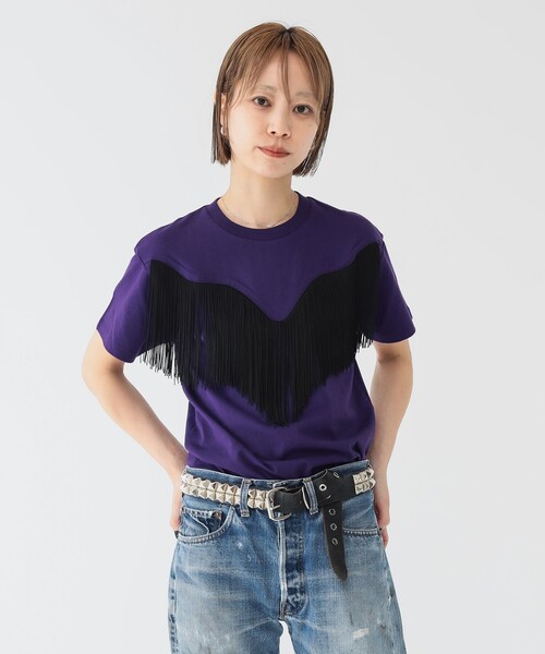 maturely(マチュアリー)の「【別注】Wrangler × maturely / フリンジ ショートスリーブ Tシャツ(Tシャツ/カットソー・レディース・パープル/ブラック・ONE SIZE)」の17枚目の写真