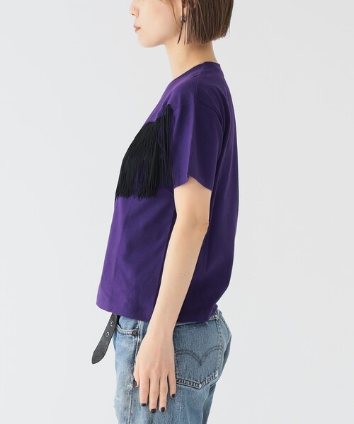maturely(マチュアリー)の「【別注】Wrangler × maturely / フリンジ ショートスリーブ Tシャツ(Tシャツ/カットソー・レディース・パープル/ブラック・ONE SIZE)」の19枚目の写真