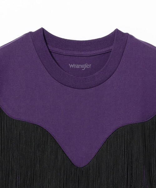 maturely(マチュアリー)の「【別注】Wrangler × maturely / フリンジ ショートスリーブ Tシャツ(Tシャツ/カットソー・レディース・パープル/ブラック・ONE SIZE)」の5枚目の写真