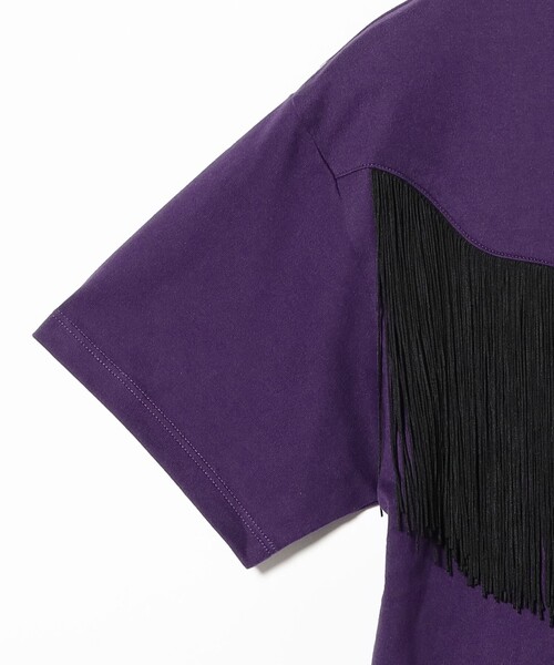 maturely(マチュアリー)の「【別注】Wrangler × maturely / フリンジ ショートスリーブ Tシャツ(Tシャツ/カットソー・レディース・パープル/ブラック・ONE SIZE)」の6枚目の写真