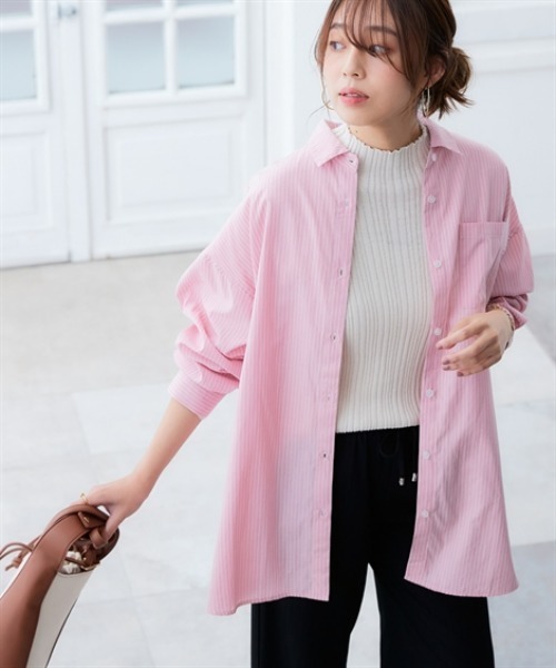 アーツ&サイエンス 　美品　キーネックオーバーサイズブロードシャツ 　日本製 アーツ&サイエンス 美品 キーネックオーバーサイズブロード