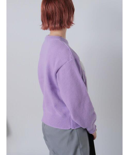 ehka sopo（エヘカソポ）の「花モチーフニット（ニット/セーター・レディース・ネイビー/オフホワイト/サックスブルー/ラベンダー・F）」の22枚目の写真