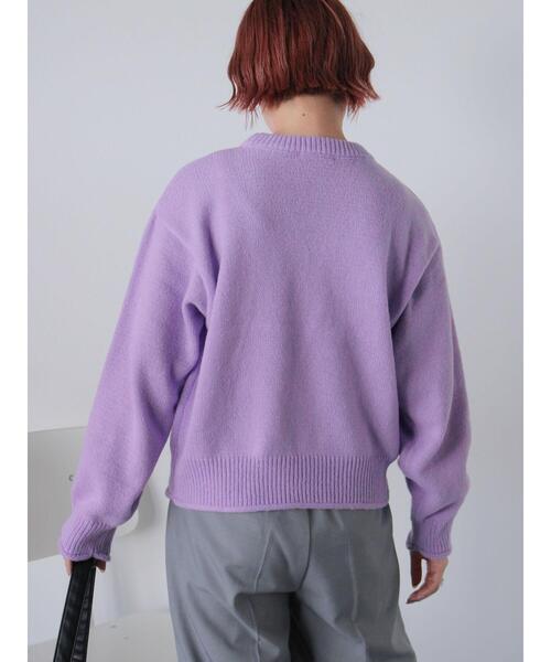 ehka sopo（エヘカソポ）の「花モチーフニット（ニット/セーター・レディース・ネイビー/オフホワイト/サックスブルー/ラベンダー・F）」の21枚目の写真