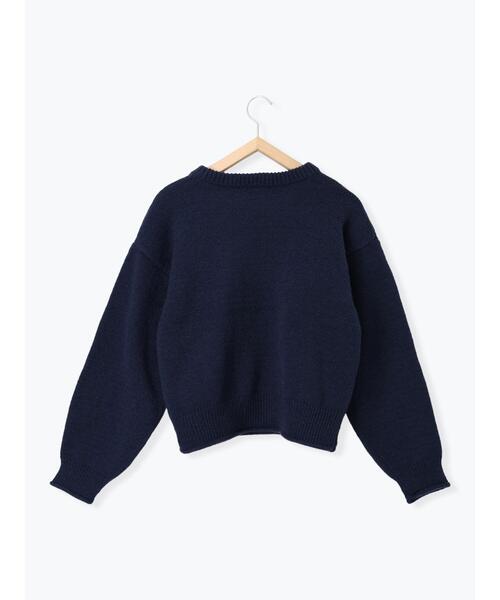 ehka sopo（エヘカソポ）の「花モチーフニット（ニット/セーター・レディース・ネイビー/オフホワイト/サックスブルー/ラベンダー・F）」の10枚目の写真