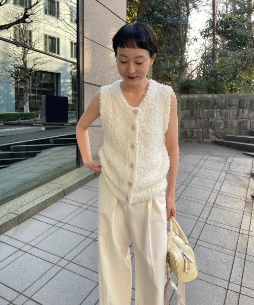 emmi（エミ）の「2wayフリンジニットベスト（ニット/セーター）」 - WEAR
