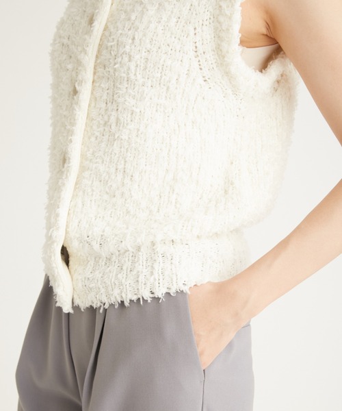 emmi（エミ）の「2wayフリンジニットベスト（ニット/セーター