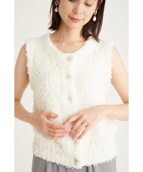 emmi（エミ）の「2wayフリンジニットベスト（ニット/セーター）」 - WEAR