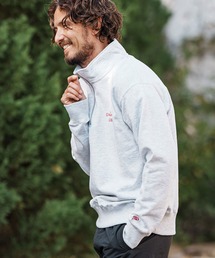1minute 1second（ワンミニットワンセカンド）の「msw1640- half zip trainer with cursive embroidery スウェット（スウェット）」