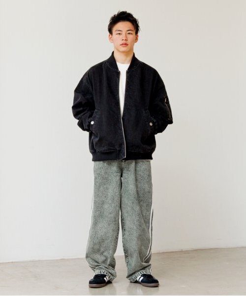 GLAZOS（グラソス）の「【大人向けサイズあり】デニム・ラインパンツ（デニムパンツ・キッズ・ライトブルー/ブラック/ブルー・L/M/S/LL）」の18枚目の写真