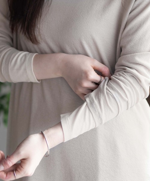 HusHusH（ハッシュアッシュ）の「HusHusH ハッシュアッシュ シアー アンサンブルロンT（Tシャツ/カットソー・レディース・ブラック/グレイッシュベージュ/ピンク・L/M）」の10枚目の写真