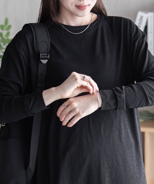 HusHusH（ハッシュアッシュ）の「HusHusH ハッシュアッシュ シアー アンサンブルロンT（Tシャツ/カットソー・レディース・ブラック/グレイッシュベージュ/ピンク・L/M）」の15枚目の写真