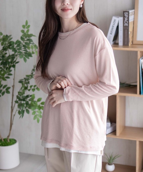 HusHusH（ハッシュアッシュ）の「HusHusH ハッシュアッシュ シアー アンサンブルロンT（Tシャツ/カットソー・レディース・ブラック/グレイッシュベージュ/ピンク・L/M）」の18枚目の写真