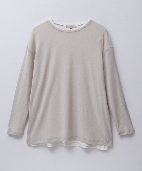 HusHusH（ハッシュアッシュ）の「HusHusH ハッシュアッシュ シアー アンサンブルロンT（Tシャツ/カットソー・レディース・ブラック/グレイッシュベージュ/ピンク・L/M）」の21枚目の写真