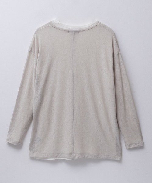 HusHusH（ハッシュアッシュ）の「HusHusH ハッシュアッシュ シアー アンサンブルロンT（Tシャツ/カットソー・レディース・ブラック/グレイッシュベージュ/ピンク・L/M）」の22枚目の写真