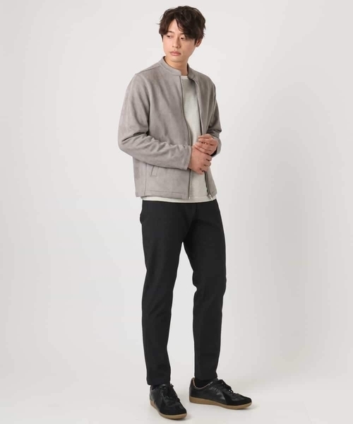 a.v.v(アーヴェヴェ)の「【洗濯機で洗える】フェイクスエードシングルライダース(ライダースジャケット・メンズ・ベージュ/グレー・46/48)」の7枚目の写真