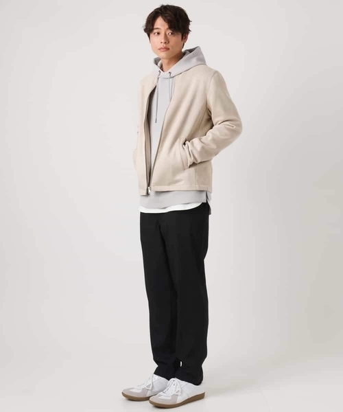 a.v.v(アーヴェヴェ)の「【洗濯機で洗える】フェイクスエードシングルライダース(ライダースジャケット・メンズ・ベージュ/グレー・46/48)」の12枚目の写真