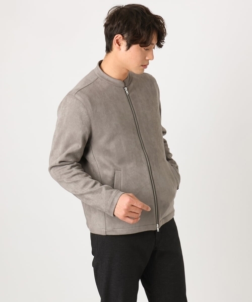 a.v.v(アーヴェヴェ)の「【洗濯機で洗える】フェイクスエードシングルライダース(ライダースジャケット・メンズ・ベージュ/グレー・46/48)」の15枚目の写真