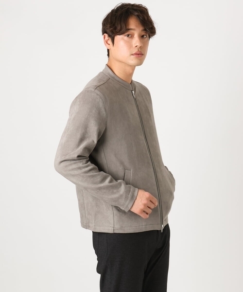 a.v.v(アーヴェヴェ)の「【洗濯機で洗える】フェイクスエードシングルライダース(ライダースジャケット・メンズ・ベージュ/グレー・46/48)」の16枚目の写真