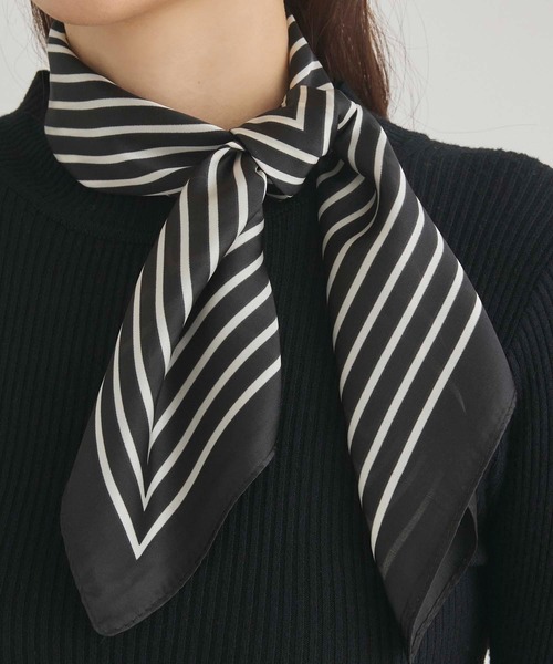 fifth（フィフス）の「レクタングルスカーフ（マフラー・レディース・ブラック/ホワイト/ブラウン・FREE）」の3枚目の写真