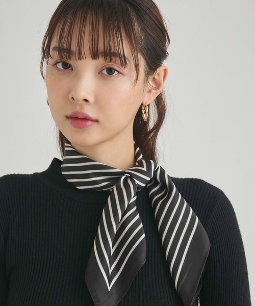 fifth（フィフス）の「レクタングルスカーフ（マフラー・レディース・ブラック/ホワイト/ブラウン・FREE）」の6枚目の写真