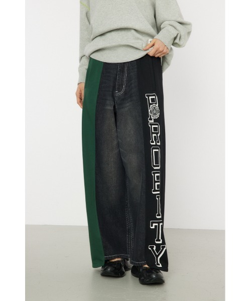 RODEO CROWNS WIDE BOWL（ロデオクラウンズワイドボウル）の「custom パンツ（その他パンツ・レディース・ライトブルー/ブラック/オフホワイト・SMALL/MEDIUM）」の4枚目の写真