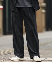 SPU（スプ）の「TR / コーデュロイ マルチファブリックリラクシングタックワイドスラックスパンツ（スラックス）」