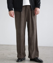 SPU（スプ）の「TR / コーデュロイ マルチファブリックリラクシングタックワイドスラックスパンツ（スラックス）」