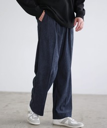 SPU（スプ）の「TR / コーデュロイ マルチファブリックリラクシングタックワイドスラックスパンツ（スラックス）」