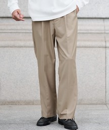 SPU（スプ）の「TR   コーデュロイ マルチファブリックリラクシングタックワイドスラックスパンツ（スラックス）」