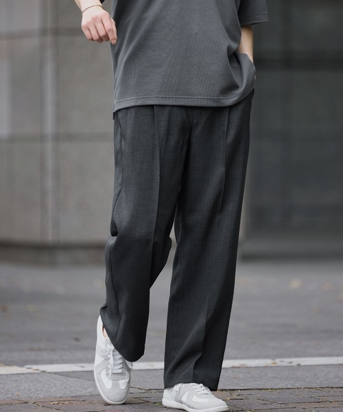 SPU（スプ）の「TR / コーデュロイ マルチファブリックリラクシングタックワイドスラックスパンツ（スラックス・メンズ・ブラック系/ブラック/ネイビー系/グレー系/ベージュ系/チャコール/ベージュ/ブラウン/ブラック系1/グレー系1/ネイビー系1/ブラウン系1・XL/L/M/S）」の17枚目の写真