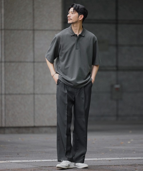 SPU（スプ）の「TR / コーデュロイ マルチファブリックリラクシングタックワイドスラックスパンツ（スラックス・メンズ・ブラック系/ブラック/ネイビー系/グレー系/ベージュ系/チャコール/ベージュ/ブラウン/ブラック系1/グレー系1/ネイビー系1/ブラウン系1・XL/L/M/S）」の13枚目の写真