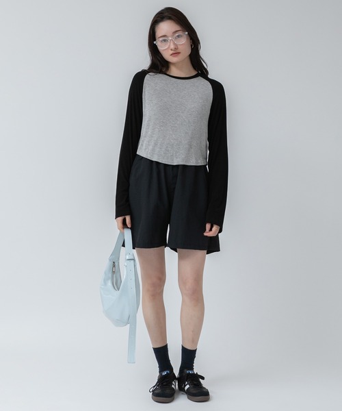HEILIS(ヘイリス)の「シアーラグランロングTシャツ(Tシャツ/カットソー・レディース・ホワイト/グレー・FREE)」の20枚目の写真