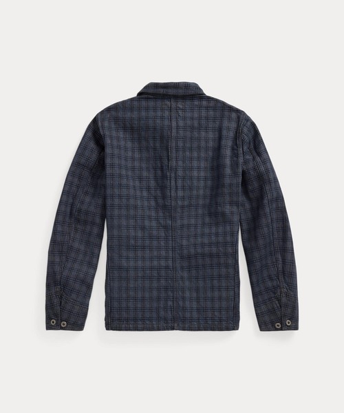 RRL デニムチェックジャケット セール】チェック ジャカードウーブン デニム ジャケット
