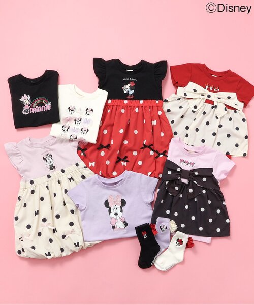 Disney（ディズニー）の「NET別注/ディズニーキャラクターミニーマウス/アソートTシャツ（Tシャツ/カットソー・キッズ・ラベンダー/ブラック/アイボリー・80/90/100/110/120/130/140）」の11枚目の写真